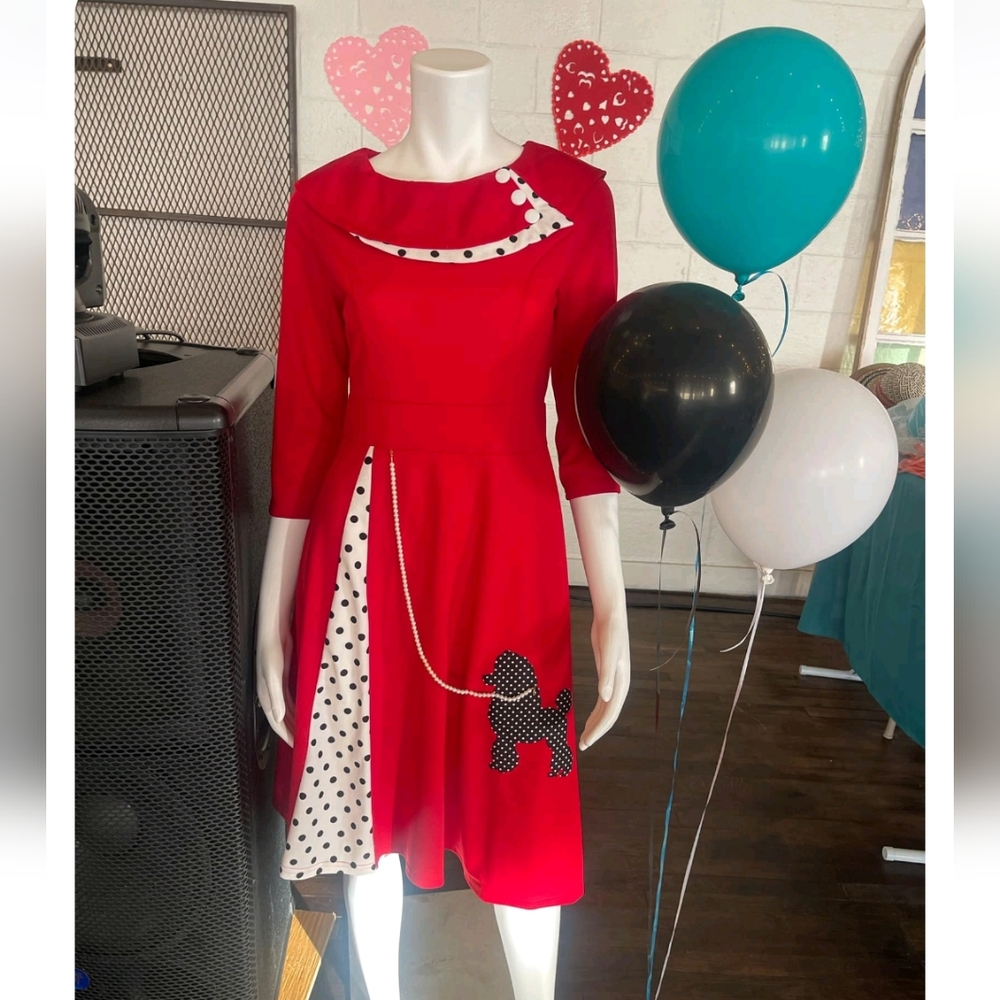 Stylish 50s Poodle Skirt Dress 🐩